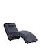 Modern Recliner made of Synthetic Leather Gri L145xW54xH72buc