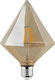 Horoz Electric Rustic Pyramid-6 LED-Lampe 6W 170mm für Fassung E27 Warmes Weiß 540lm