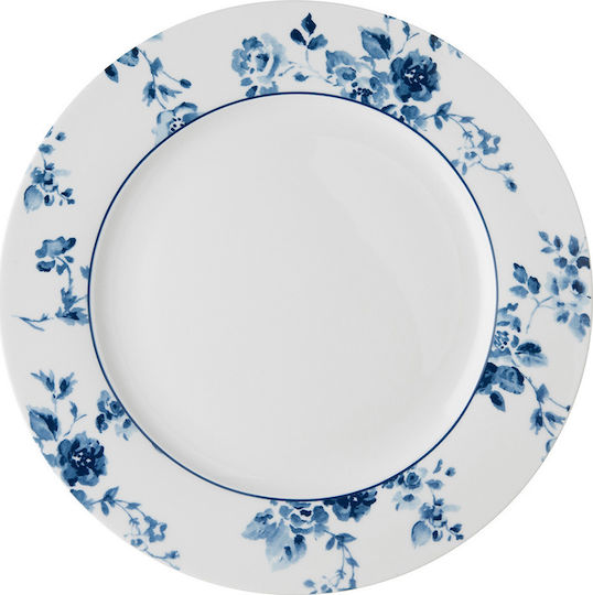 Laura Ashley Blueprints Πιάτο Ρηχό από Πορσελάνη Μπλε με Διάμετρο 26cm