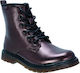 Xti Kids Military Boots with Lace Burgundy