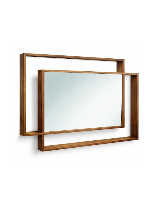 Artline Memory L5013 Wall Mirror with Brown Wooden Frame 80x120cm 1pcs
