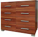 L2000 Wooden Chest of Drawers with 8 Drawers Καφέ 94x40x77cm