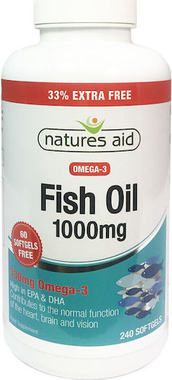 Natures Aid Omega 3 Fish Oil Ιχθυέλαιο 1000mg 240 μαλακές κάψουλες