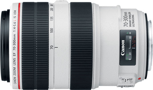 Canon Crop Kameraobjektiv 70-300mm f/4-5.6L IS USM Telezoom / Teleobjektiv für Canon EF Mount White