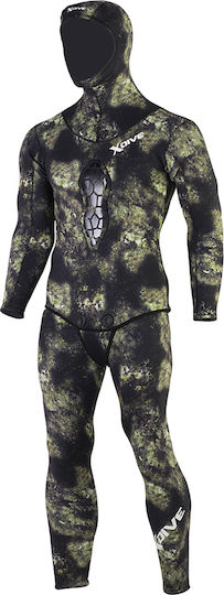 XDive Grafit Full Diving Suit Double Lined with Chest Pad for Spearfishing Camouflage Green 5mm 64120