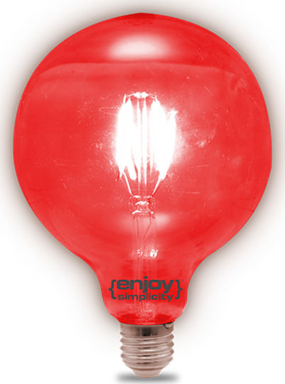 Elvhx DreamLED LED Bulb 4W 125mm for Socket E27 and Shape G125 Red 360lm