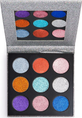 Revolution Beauty Pressed Glitter Παλέτα με Σκιές Ματιών σε Στερεή Μορφή Illusion 13.5gr