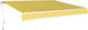 vidaXL Cort Terasă Yellow/White x3m