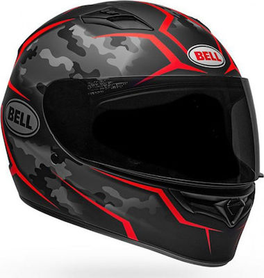 Bell Qualifier Stealth Camo Matte Black/Red Κράνος Μηχανής Full Face DOT / ECE 22.05 1527gr