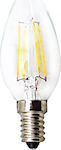 Inlight E14 C37 5W Θερμό Λευκό Filament Dimmable