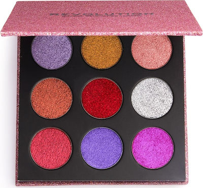 Revolution Beauty Pressed Glitter Eye Shadow Palette in Solid Form Diva 13.5gr