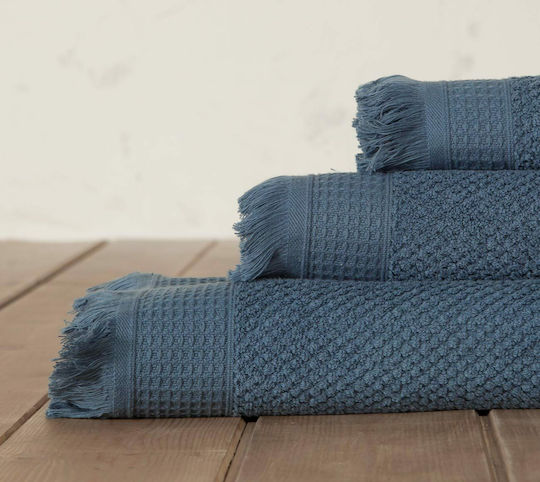 Nima Πετσέτα Προσώπου Dorinda 50x100εκ. Blue Βάρους 500gr/m²