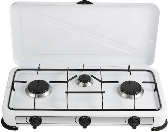 Bormann Elite BLG5400 Επιτραπέζια Εστία Υγραερίου Τριπλή Λευκή