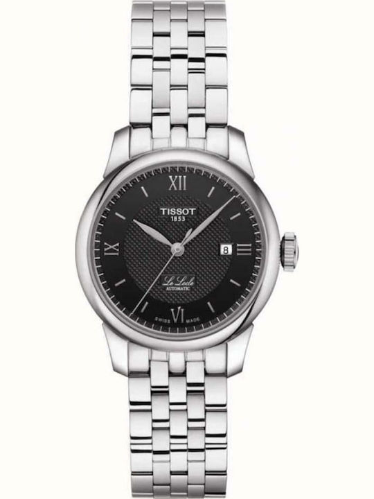 Tissot Le Locle Γυναικείο Ρολόι 29mm Αυτόματο με Ασημί Μεταλλικό Μπρασελέ
