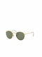 Ray Ban Round Metal Sunglasses with Gold Metal Frame and Green Polarized Lens RB3447 001/58