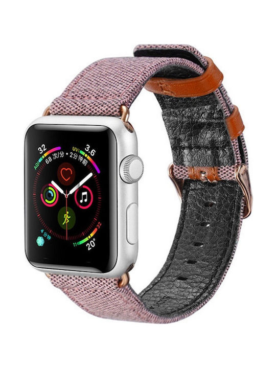 Dux Ducis Canvas Λουράκι Υφασμάτινο Ροζ (Apple Watch 42/44/45mm)