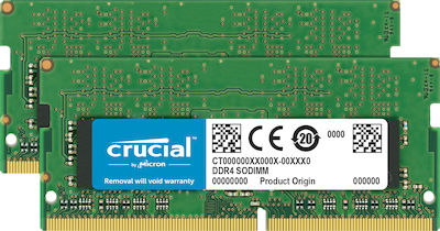 Crucial 32GB DDR4 RAM με 2 Modules (2x16GB) και Ταχύτητα 2666 για Laptop