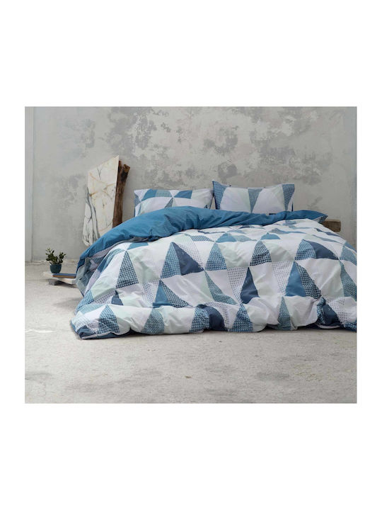 Nima Trinity Single Duvet Cover Set with Pillowcases 160x240 Blue