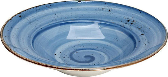 Espiel Terra Plate Pasta Ceramic Blue with Diameter 27cm
