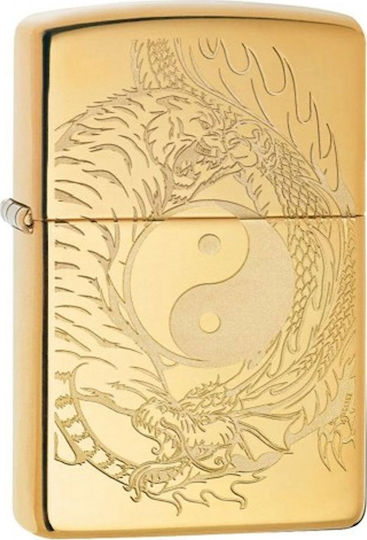 Zippo Ангажимент Пламък Ветроустойчив Tiger & Dragon