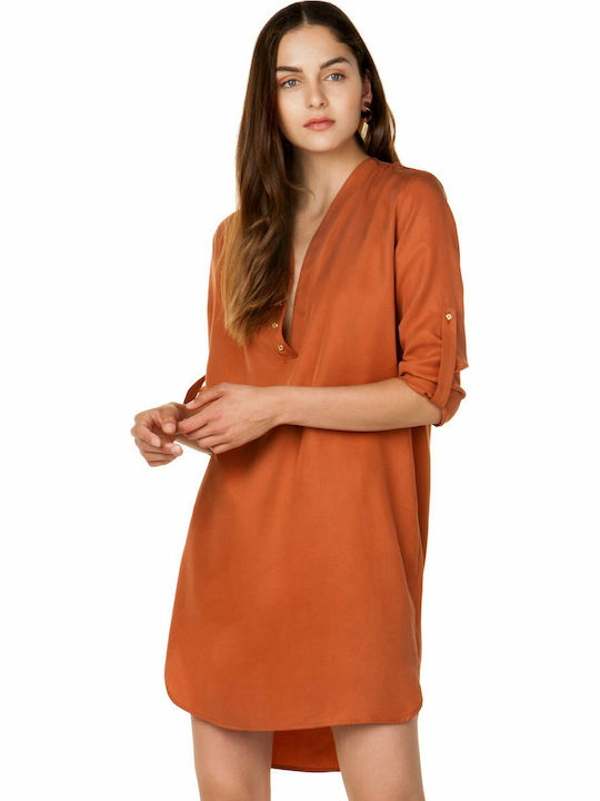 Toi&Moi Mini Dress Satin Orange