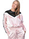 Cropped Women's Sweatshirt Velvet Pink