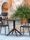 Outdoor Chair Polypropylene 128 Loft Black Velvet-Black Metal 54x53x45cm