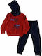 Funky Kids Sweatpants Set Red 2pcs