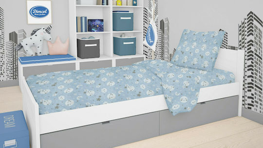 Dimcol Cearceaf Pentru Copii Single 81 Albastru Deschis