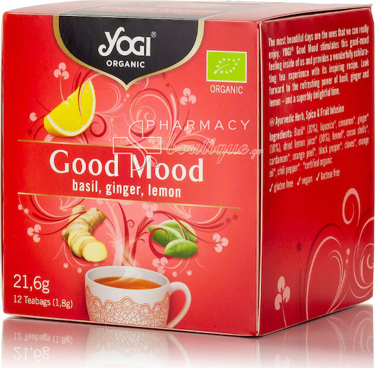 Yogi Tea Good Mood Herbs Blend Organic Product 12 Bags 21.6gr