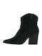 IQ Shoes 18.101.D179 Damen Cowboy-Stiefeletten mit hohem Absatz Schwarz