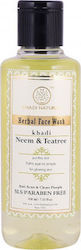 Khadi Natural Neeam & Tea Trea Υγρό Καθαρισμού Προσώπου 210ml