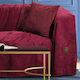Greenwich Polo Club Sofa Throws 2 Seater 2735 180x250cm Burgundy