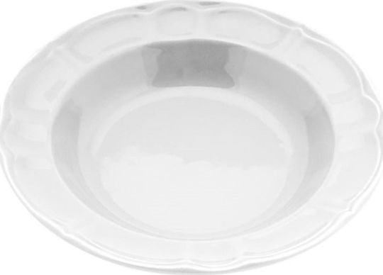 Venus Country Πιάτο Βαθύ Κεραμικό Λευκό με Διάμετρο 22cm