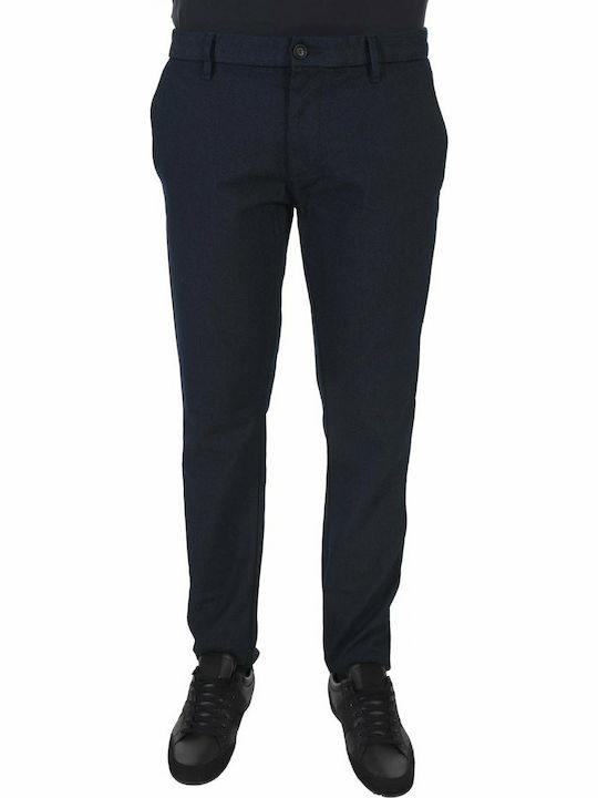 Emporio Armani Pantaloni pentru bărbați De costum cu Croială Normală Albastru marin