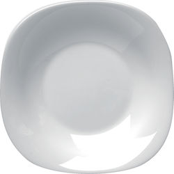 Bormioli Rocco Parma Πιάτο Βαθύ Τετράγωνο Γυάλινο Λευκό 23x23cm