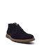 Suede Navy Μπλε Ανδρικά Μποτάκια