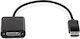 HP Μετατροπέας DisplayPort male σε DVI-D female 1τμχ F7W96AA
