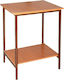 Rectangular Side Table Brown L60xW45xH65cm