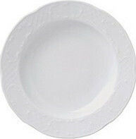 Güral Porselen Flora Plate Soup made of Porcelain White with Diameter 24cm