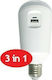Aca Hanging Solar Light 7W 650lm with Cold White Light 6500K 7.2cmx15.4cmcm