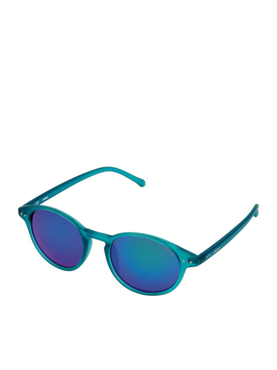 Sting Men's Sunglasses with Green Plastic Frame and Blue Mirror Lens