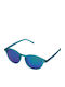 Sting Men's Sunglasses with Green Plastic Frame and Blue Mirror Lens