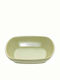 Espiel Stoneware Ice Cream Serving Bowl Oval Ceramic Green 17x17cm