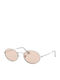 Ray Ban Oval Photochromic Sunglasses with Silver Metal Frame and Pink Lens RB3547 003/T5