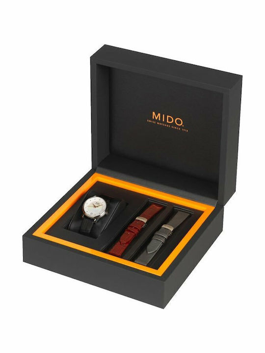 Mido Baroncelli Lady Day Diamonds Ρολόι Αυτόματο με Δερμάτινο Λουράκι Mido Baroncelli Lady Day Diamonds Ρολόι Αυτόματο με Δερμάτινο Λουράκι