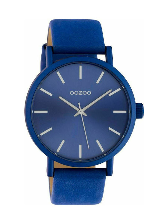 Oozoo Timepieces Watch with Blue Leather Strap