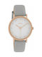 Oozoo Timepieces Uhr mit Gray Lederarmband
