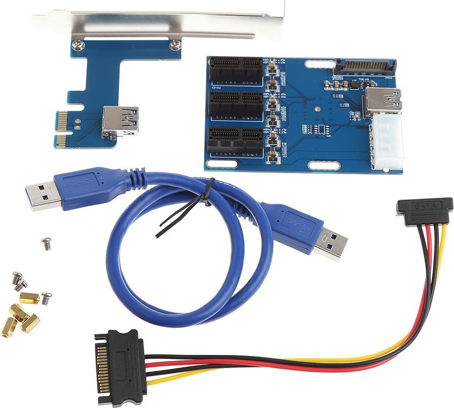 PCIe x1 - 3x PCIe 1x Riser Card | Skroutz.gr