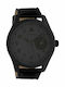 Oozoo Timepieces Men's Watch 50mm Chronograph Battery with Black Leather Strap